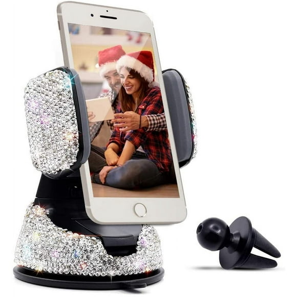 Car Phone Mount Holder Dashboard Air Vent Windshield, Compatible with iPhone