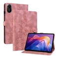 thumbnail image 2 of FJLBDE Case for Xiaomi Redmi Pad 2 11 Inch 2025, Embossed Flower PU Leather Flip Wallet Folio Stand Cover, Pink, 2 of 7