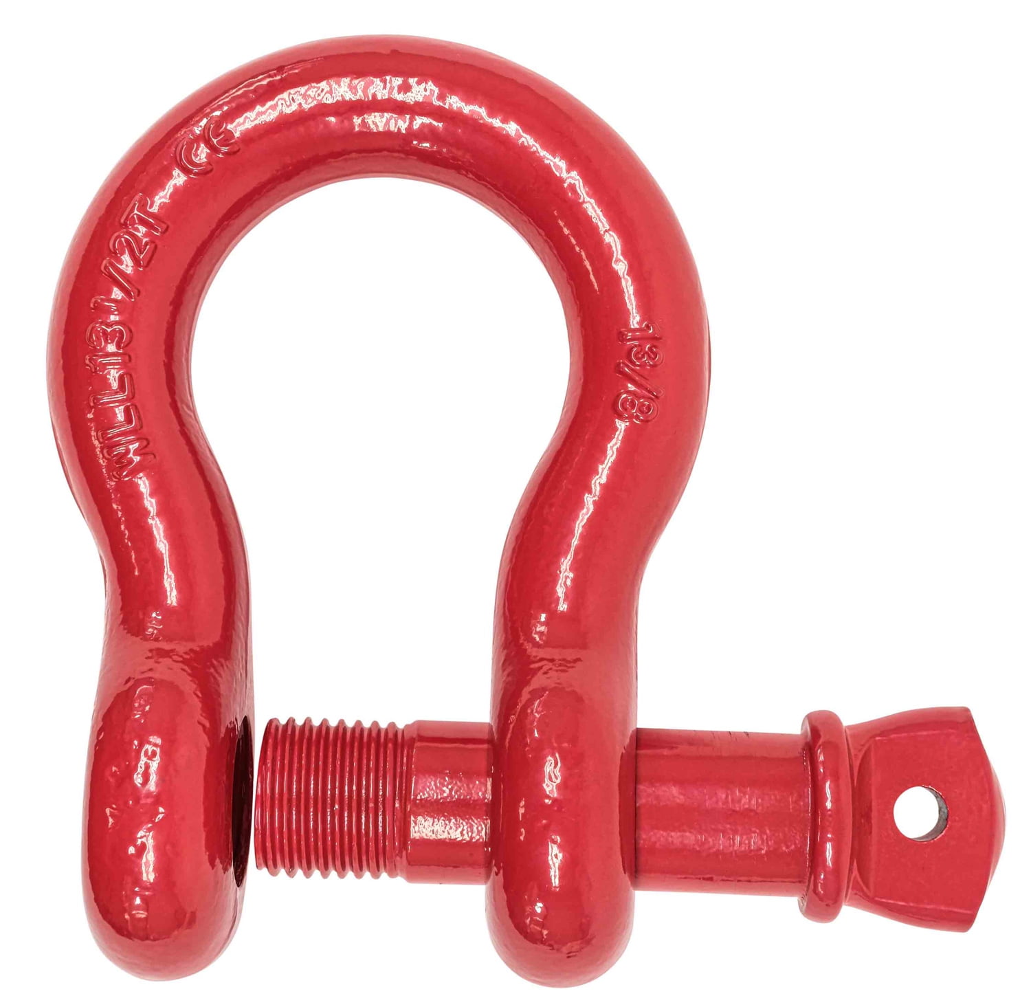 (4 Pack) 1-3/8" Anchor Shackle Forged Carbon Steel w/ Alloy Screw Pin Load Limit # 13.5 Tons (27,000 lbs) | Double Rust Protection Heavy Duty D Ring Shackle for Towing, Rigging & Vehicle Recovery