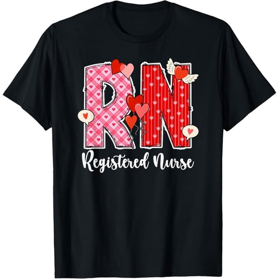 RN Valentine Registered Nurse Valentines Day RN Nurse T-Shirt TShirt