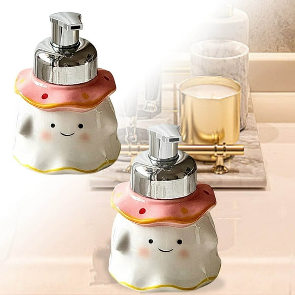 Halloween Ceramic Foam Soap Dispenser With Refillable Moisturizing Lotion Bottle For Home