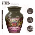 thumbnail image 2 of JAGASY Pink Cherry Blossom Urn for Ashes Adult Male & Female, Green Small Urns For Human Ashes Keepsake, Forest Decorative Urns for Siblings, Red Torii Gate Cremation Urn for Husband & Wife, (3 Inch), 2 of 7