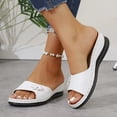 thumbnail image 3 of Mepaouo Orthopedic Sandals for Women Low Wedge Summer Beach Slides Arch Support Flower Slippers Shoes, 3 of 7