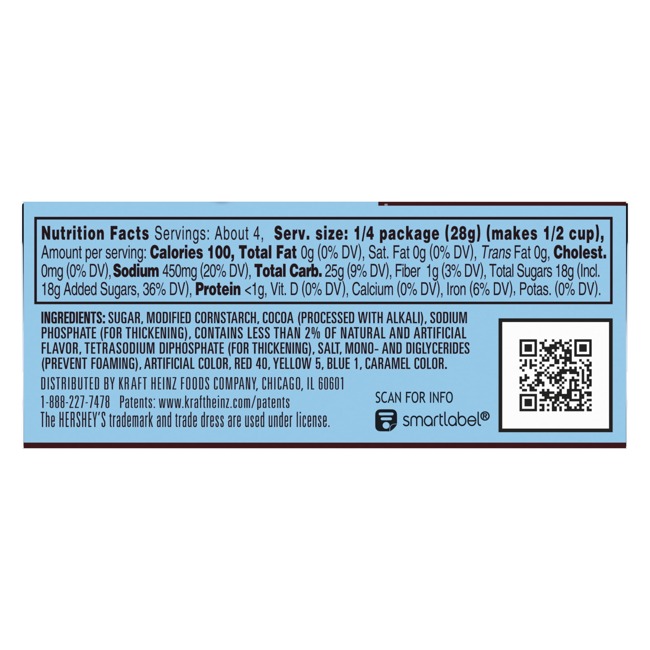 Hershey's Milk Chocolate Instant Pudding and Pie Filling, 3.95 oz Box