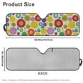 thumbnail image 7 of Uorisanigo Windshield Sun Shade, Hippie Flower Power Sunshade Heat Shield, 52.95 in *16.14 in, Compatible with Jeep Wrangler TJ JK JKU Sport Sahara Rubicon 2 Door & 4 Door UV Ray Reflector, 7 of 7