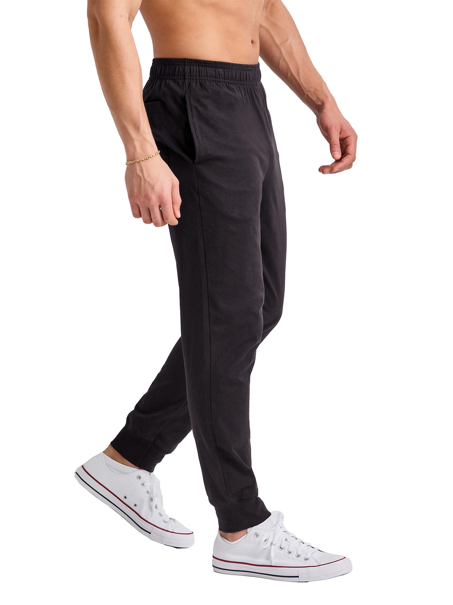 Hanes Originals Men's Cotton Joggers with Pockets, 30.5 Black 2XL