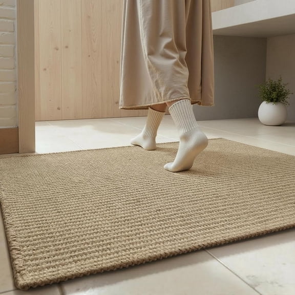 Jute Front Door Mat Indoor Entrance Door Mat Rugs for Entryway Entry Mats Inside Doormat Welcome Mats Boho