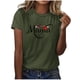 thumbnail image 1 of Fiudx Camisas de Mujer Camiseta Casual de Manga Corta con Cuello Redondo y Estampado de Letras para Mujer, 1 of 4