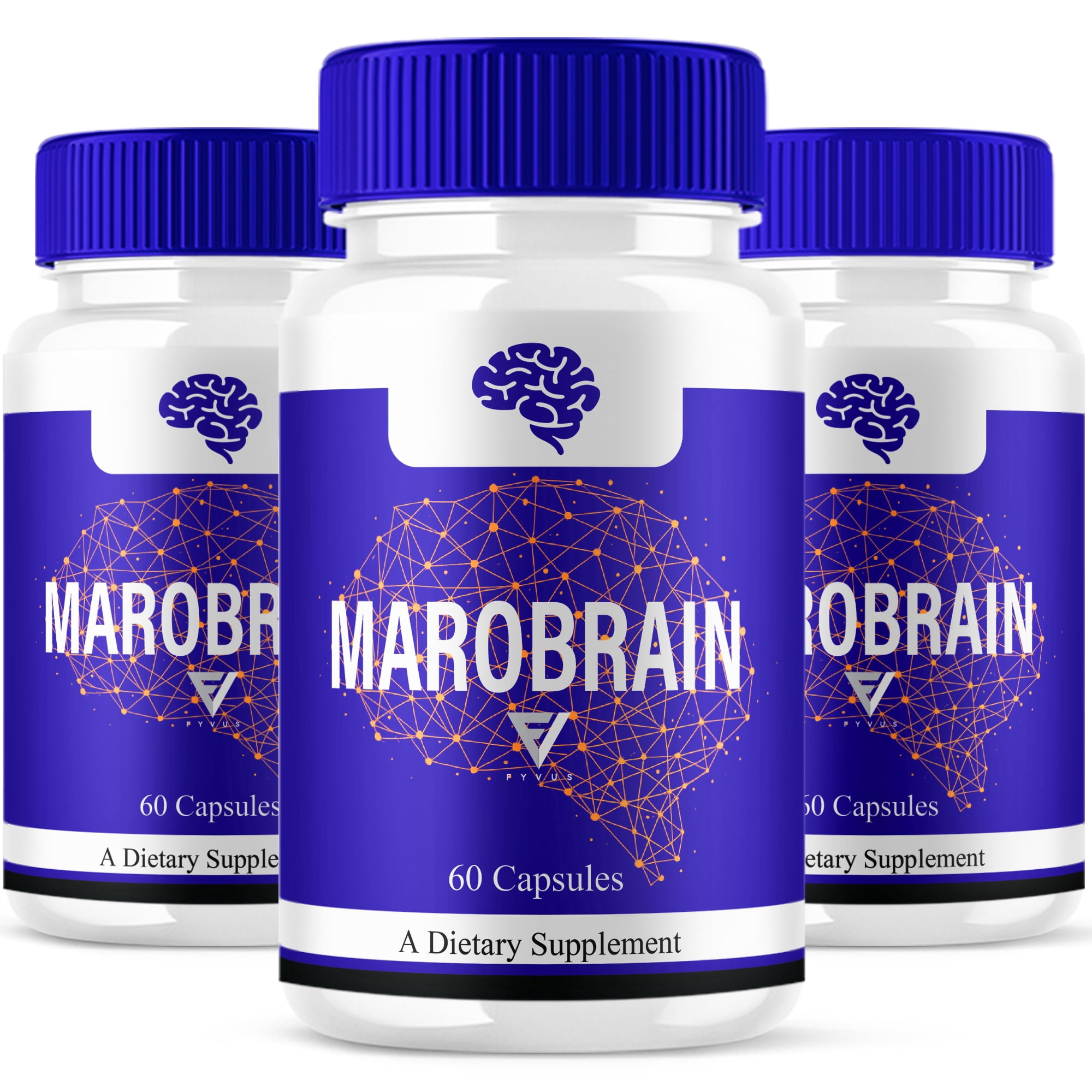 (3 Pack) Marobrain Memory Pills, Maro Brain Support Supplement (180 Capsules)