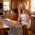 thumbnail image 3 of EGNMCR Memorial Day Decorations,4Th of July Decorations 4th Of July Decorative Tablecloth And Table Runner Independence Day Patriotic Table Linen Set Dining Table Home Decoration Linen runner, 3 of 5