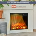 thumbnail image 4 of Patiojoy Foyer Électrique Encastré de 18 Pouces Chauffage Autoportant avec Double Commande Mode 750W/1500W Flamme Réaliste, 4 of 9