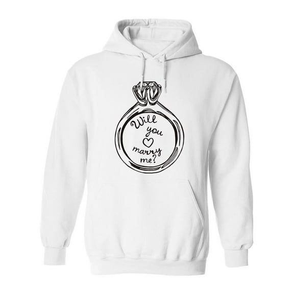 Will You Marry Me? Hoodie Men -Image by Shutterstock, Male 3X-Large