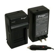 Progo NB-6L Digital Camera Battery Home & Travel Charger with Car Adapter. For Canon NB-6LH NB-6L Battery, CB-2LY