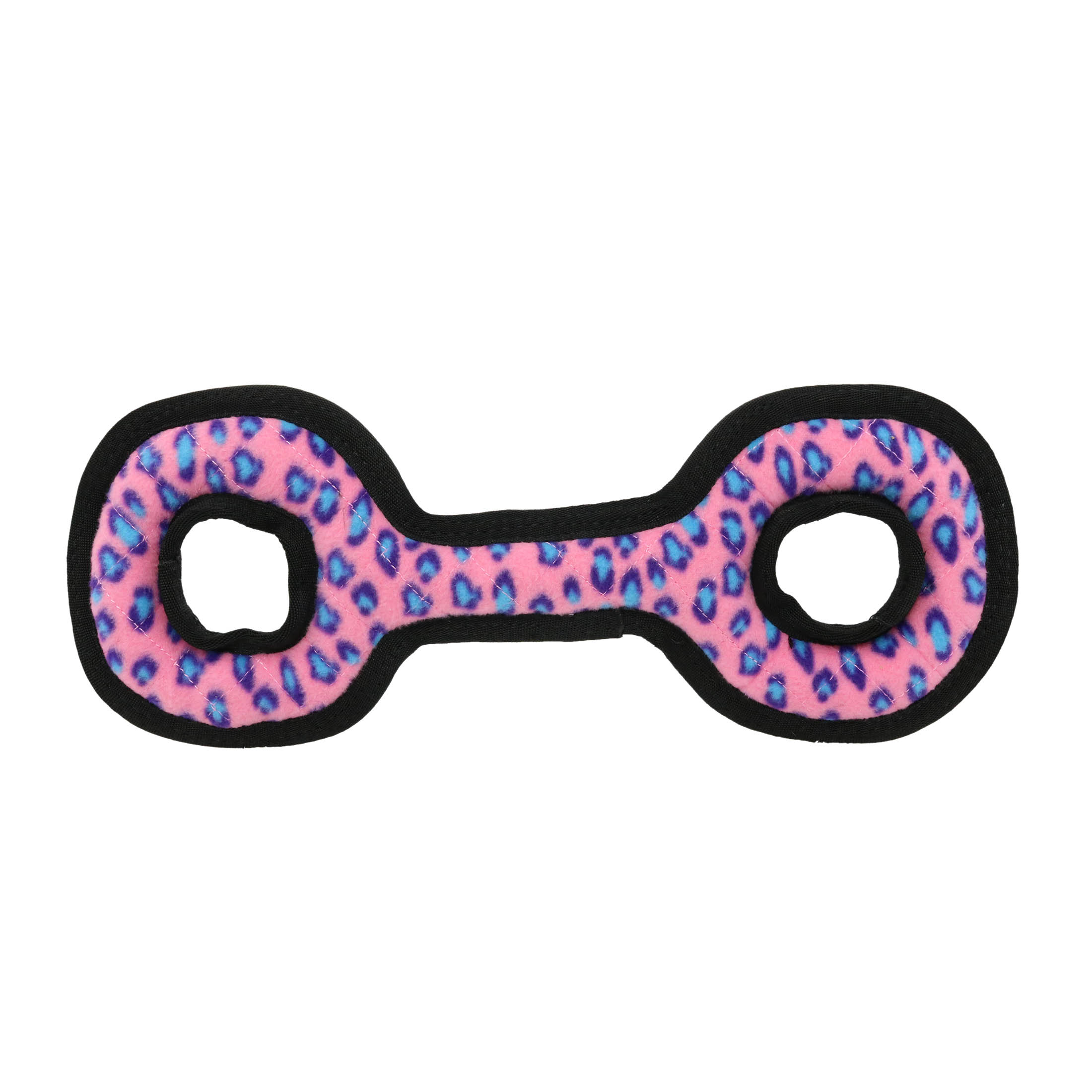 TUFFY® MediumTug-O-War Pink Leopard, Durable Plush Squeaky Dog Toy