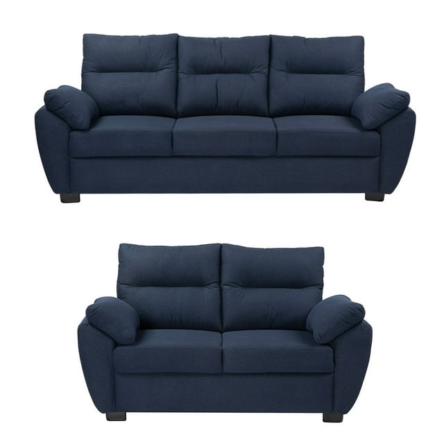 Sala 3-2 TRINITY Venecia 2 piezas ( Sofá, Love Seat ) Azul Marino
