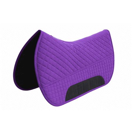 Quilted Western Purple Saddle Pad with Fleece Underside Padding &ndash; Durable Square Pad for Western Saddles Shock-Absorbing Comfort &ndash; 26&rdquo; Spine x 16&rdquo; Drop 39TS10PR