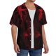 thumbnail image 2 of Fotbe Red Gothic Skeleton Throne Camisa Estampada de Manga Corta para Hombre, Casual de Verano, Estilo Playero, Sin Arrugas-4X-Large, 2 of 5
