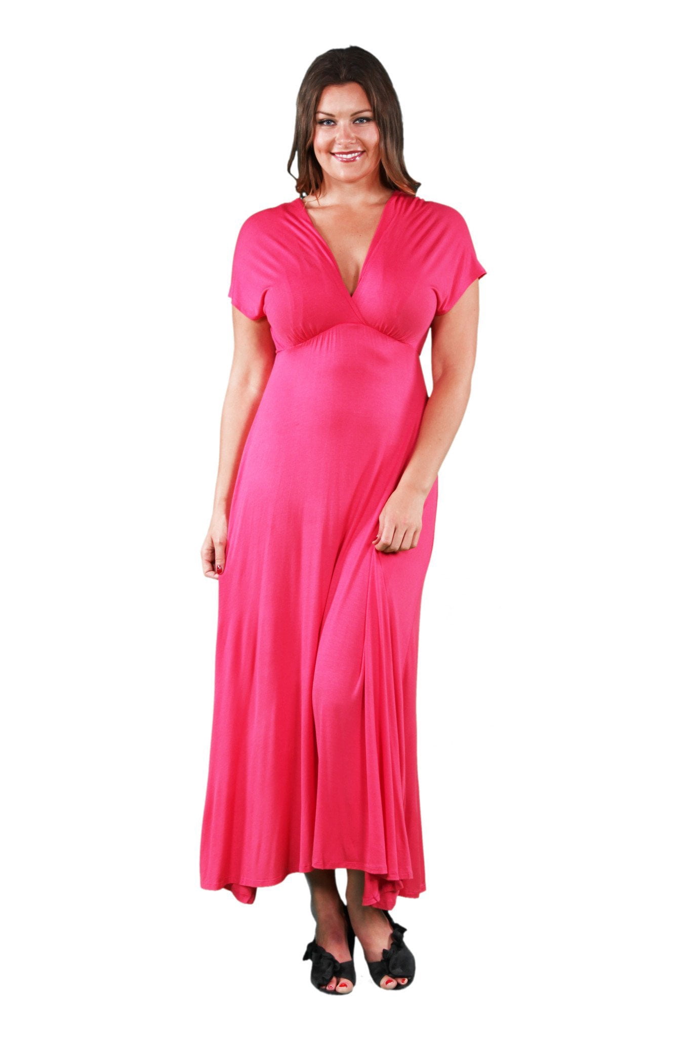 Women's Plus Faux Wrap Maxi Dress