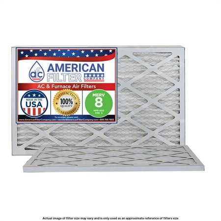

American Filter 14x30x1 Furnace / AC / Air filters MERV 8 (2-Filters)