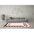 thumbnail image 3 of Ahgly Company Indoor Square Abstract Red Contemporary Area Rugs, 3' Square, 3 of 4