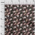 thumbnail image 2 of oneOone Polyester Spandex Black Fabric Floral Craft Projects Decor Fabric Printed By The Yard 56 Inch Wide, 2 of 4