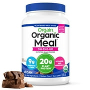 Orgain Organic Vegan Meal Replacement Powder, 20g Plant Based Protein, Chocolate 2.01lb