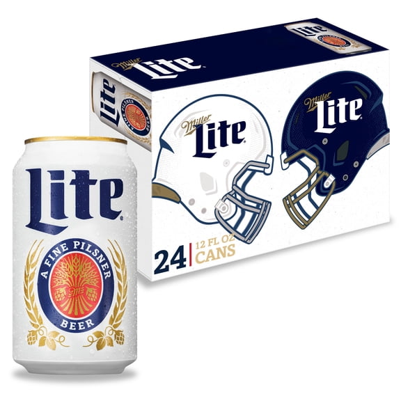 Miller Lite American Light Lager Beer, 24 pack, 12 fl oz Aluminum Cans, 4.2% ABV