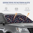 thumbnail image 5 of Uemuo Vintage Rose Printed 2 PCS Car Windshield Sun Shade, Auto Sun Heat and UV Rays Blocker, Foldable Automotive Front Window Sunshade Protector, 5 of 7