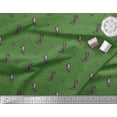 thumbnail image 3 of Soimoi Green Rayon Fabric Footprint & Shoes Fashion Print Sewing Fabric Yard 42 Inch Wide, 3 of 3