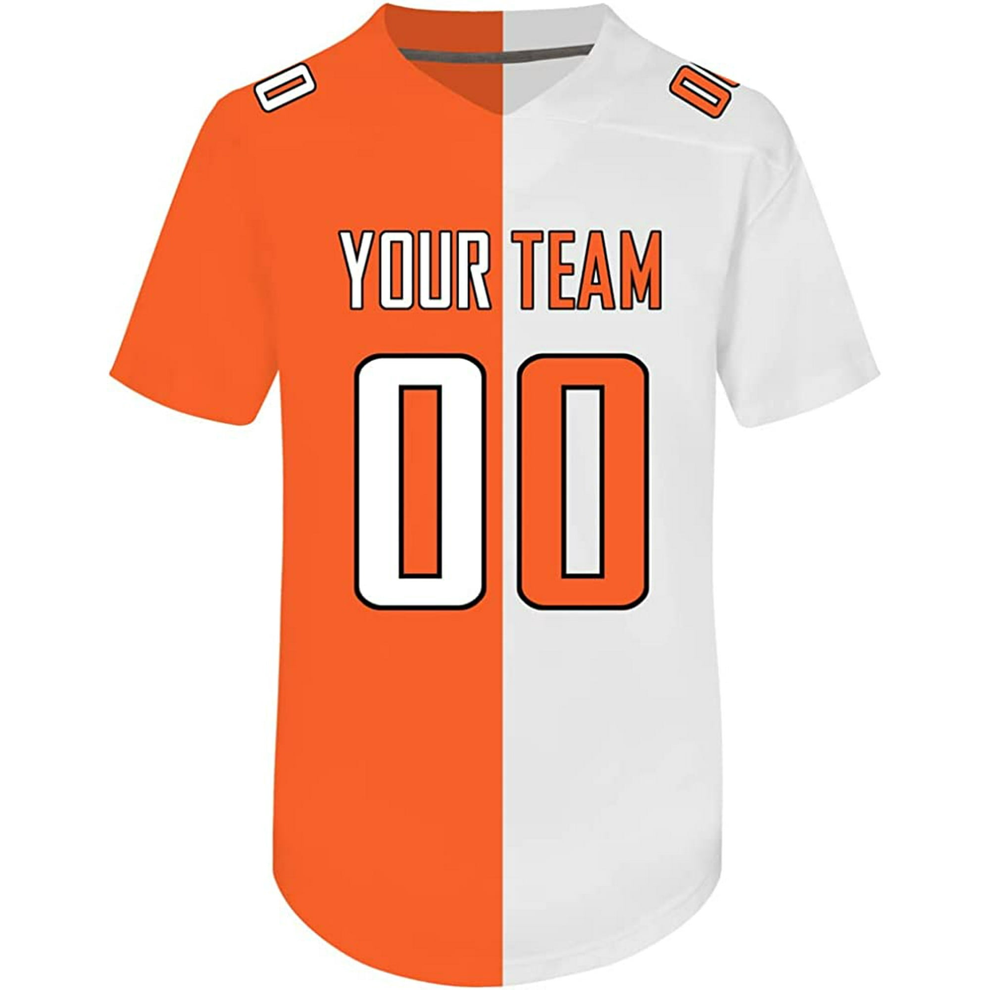 Custom Split Half Color Jersey Personalized Design Your Own Football Jerseys  for Men Women Youth 