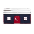 thumbnail image 5 of Alaterre Jasper Twin Junior Loft Bed, White Frame and Blue/Red Playhouse Tent, 5 of 8