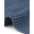 thumbnail image 5 of Agnes Orinda Women's Plus Size Turtleneck Tunic Sweater Long Sleeve Asymmetric Hem Soft Warm Casual Ribbed Knit Top Large Blue, 5 of 8
