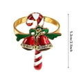 thumbnail image 6 of Mdesiwst 6Pcs Enamel Christmas Napkin Rings Elegant Xmas Tree Reindeer Snowflake Napkin Holders Christmas Wedding Party Table Decor, 6 of 8