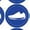 Dark Blue, variant on Athletic Running Shoe 200+ Round Stickers - Purple - Matte Finish - 0.50" Size