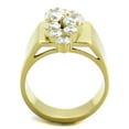 thumbnail image 3 of Luxe Jewelry Designs Gold Ion Plated Stainless Steel Women's Ring with Round Cubic Zirconia - Size 5, 3 of 4