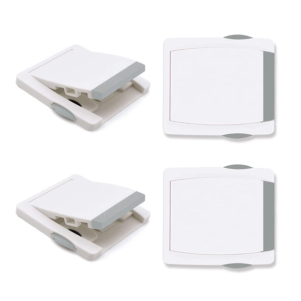 (4, gris) Cerradura de puerta corrediza a prueba de niños 4 paquetes grises (adecuado para espacio de trabajo de más de 0.42 pulgadas y menos de 1.18 pulgadas) Seguridad para su bebé Seguro