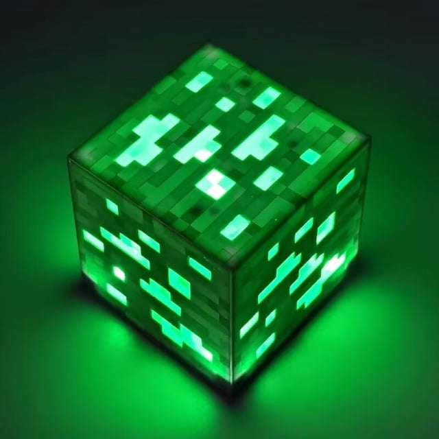 Lámpara minera recargable con linterna, lámpara cuadrada, luz nocturna LED, botella que cambia de color 2 en 1