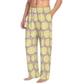 thumbnail image 6 of Salouo Yellow Lemon Slices Print Pajama Pants for Men, Lounge Pants Elastic Waistband Casual Men's sleepwear Loungewear Sleep Pajama Pant -Medium, 6 of 7