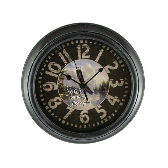 Woodland Creek 'Soar on Wings' Eagle In Flight Decorative 9-1/2" Wall Clock