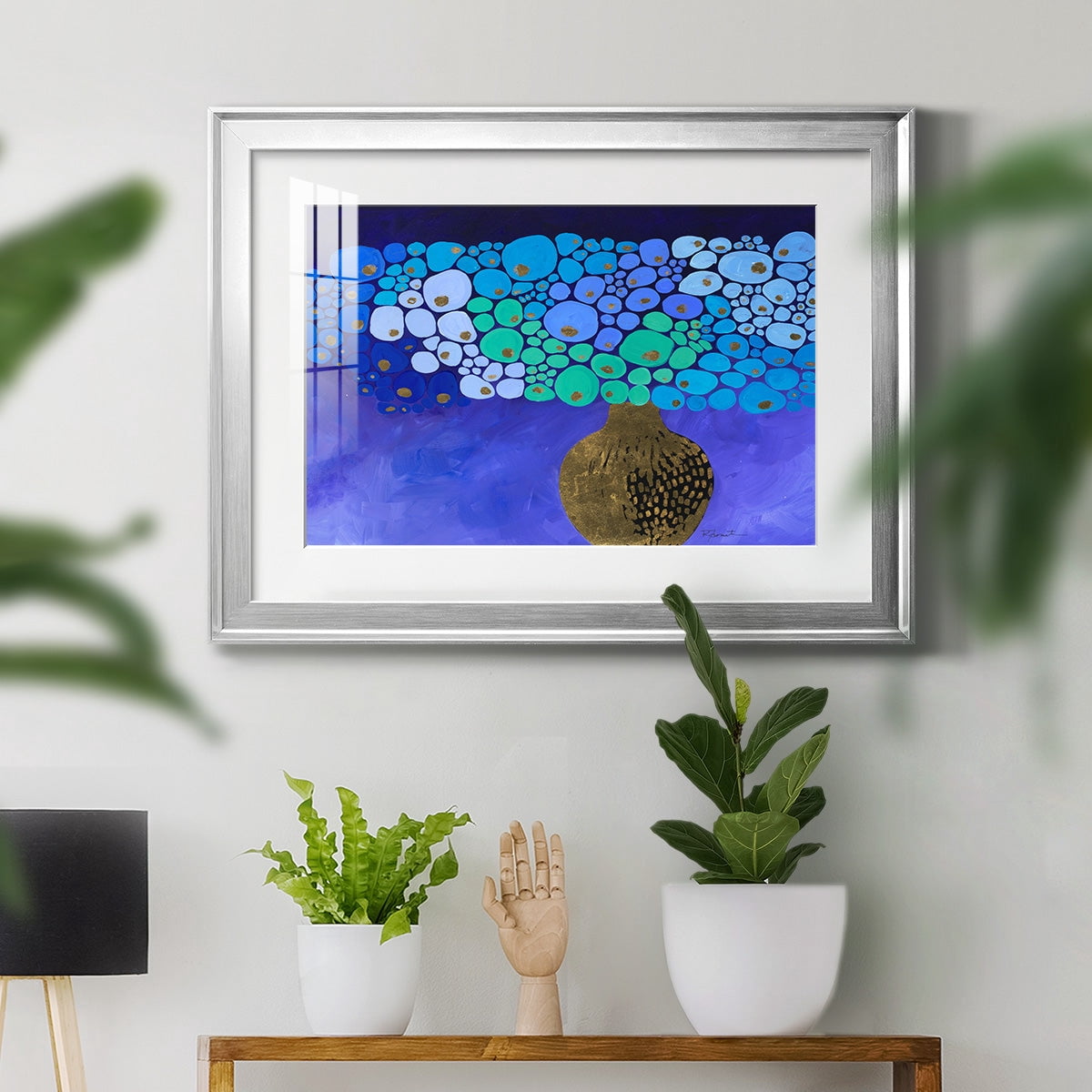 Blue Poppies II Premium Framed Print - Ready to Hang