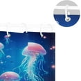thumbnail image 5 of FREEAMG Beautiful Jellyfish Shower Curtain for Bathroom, Decorative Bath Bathroom Accessories with 12 Pack Hooks for Home Hotels, 60 X 72 in, 5 of 6