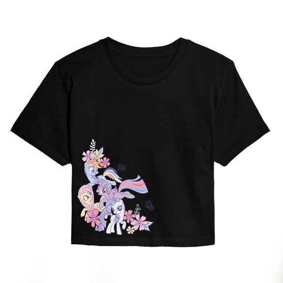 My Little Pony - Flowers - Junior's Cropped Tee