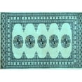 thumbnail image 1 of Ahgly Company Indoor Rectangle Persian Light Blue Traditional Area Rugs, 4' x 6', 1 of 4