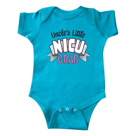 

Inktastic Uncle s Little Nicu Grad in Pink with Banner Gift Baby Boy or Baby Girl Bodysuit