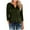 Army Green, variant on Women's Tops Long Sleeve Plus Size Button V-neck Three Quarter Sleeve 3/4 Sleeve Raglan T-shirt Loose Top