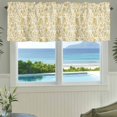 thumbnail image 3 of Yellow Flowers Farmhouse Short Window Curtain Valances, Country Pastoral Floral Leaves Vines Rod Pocket Kitchen Valances for Living Room Bedroom Bathroom Cafe 42" x 18", 3 of 8