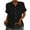 Black, variant on Fesfesfes Tee Shirts Womens Fashion Woman Causal Button Blouse Short Sleeve T-Shirt Summer Tops V Neck Shirt 8(L)