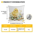 thumbnail image 3 of Easter Eggs Pillow Covers Spring Colorful Easter Eggs Pillow Cases Rabbit with Tulip Flower Throw Pillow Covers Easter Wreath Cushion Cases for Home Porch Garden Decor, 3 of 5