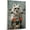 American Eskimo, variant on Pug Dog Poster Riding A Motorcycle - Pug Dog Canvas Wall Art For Bedroom Decor - Modern Home Decor - Abstract Canvas Wall Art