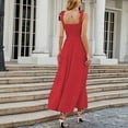 thumbnail image 5 of PENGXIANG Femmes Maxi Robe d'Été Casual Boho Sans Manches Spaghetti Sangle Smocked Longues Robes de Plage Soleil, 5 of 5